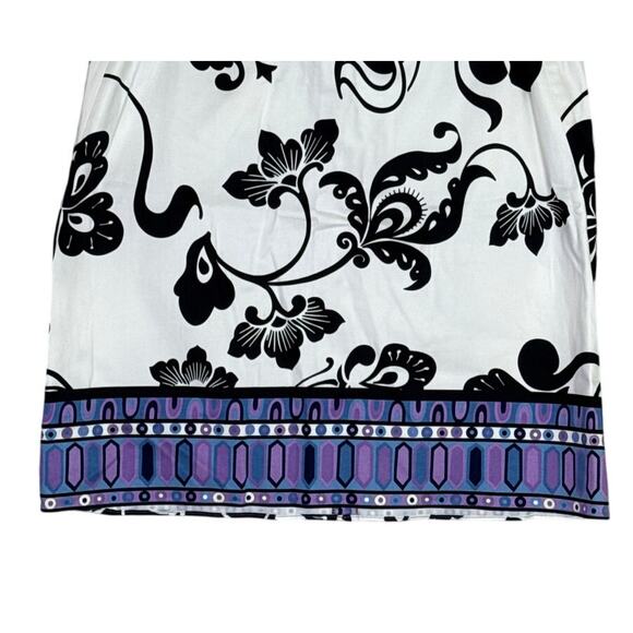 Tahari A Line Floral Whimsical Knee Length Pencil Skirt Zip Closure 10 Colorful - Picture 3 of 14